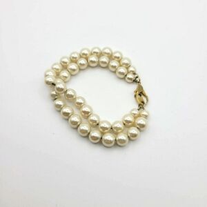 Double Strand Faux Pearl Bracelet